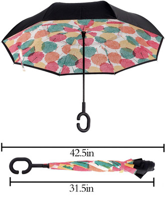 

VISMIINTREND Inverted C Shape Umbrella(Multicolor)