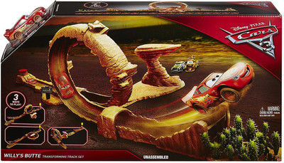 

Disney Pixar Cars 3 Willy's Butte Transforming Track Set(Orange)