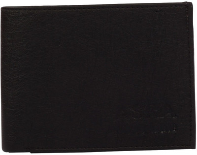 

ASRACREATION Men Black Genuine Leather Wallet(5 Card Slots)