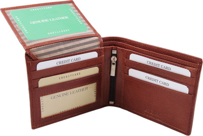 

uc Men Brown Genuine Leather Wallet(9 Card Slots), Brown-1153
