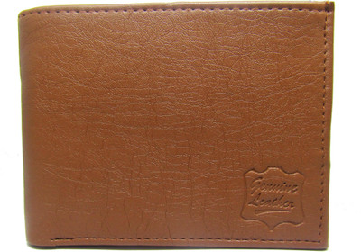 Poland Boys Tan Genuine Leather Wallet(7 Card Slots)