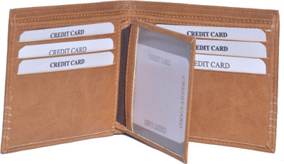 

ANSSS Men Tan Artificial Leather Wallet(8 Card Slots)