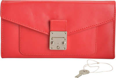 

MANDAVA Women Casual Red Genuine Leather Wallet(6 Card Slots), Mnd267nred