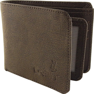 Orbit Men Green Genuine Leather, Fabric Wallet(8 Card Slots)
