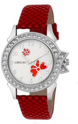 Abrexo Abx-5009RED Crystal Studded Watch  - For Women   Watches  (Abrexo)