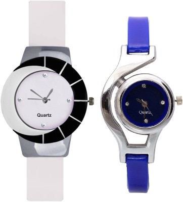 KNACK Black white different design beautiful with glory round different shape blue women Watch  - For Girls   Watches  (KNACK)