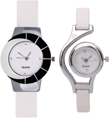 KNACK Black white different design beautiful with glory round different shape white women Watch  - For Girls   Watches  (KNACK)