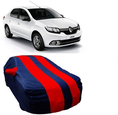 IRONTECH Car Cover For Renault Logan (With Mirror Pockets)(Red, Blue)