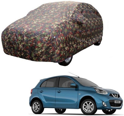 MoTRoX Car Cover For Nissan Micra (With Mirror Pockets)(Multicolor)