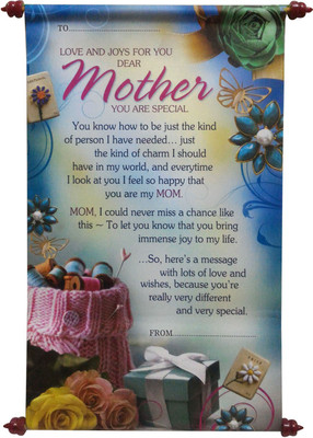 

Natali Traders Scroll Card For Mother Greeting Card(Blue, Pack of 1)