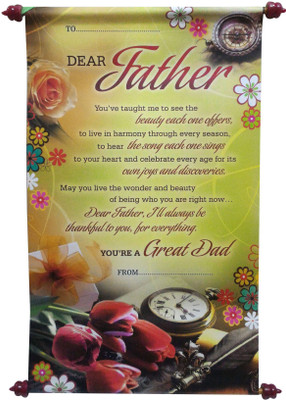 

Natali Traders Scroll Card For Father Greeting Card(Yellow, Pack of 1)