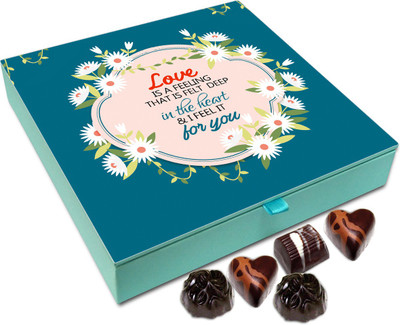 

Chocholik Gift Box -Love Is A Feeling That Is Felt Deep Chocolate Box - 9pc Truffles(108 g)