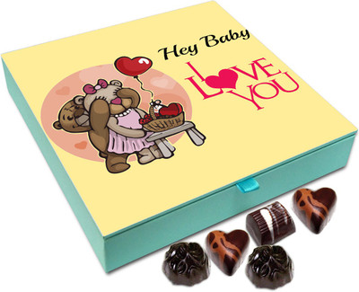 

Chocholik Gift Box - Hey Baby I Love You Chocolate Box - 9pc Truffles(108 g)