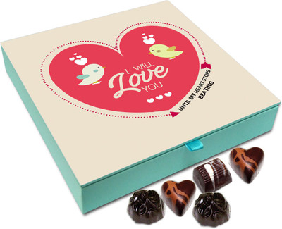 

Chocholik Gift Box - I Will Love You Until My Heart Stops Beating Chocolate Box - 9pc Truffles(108 g)
