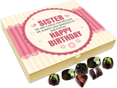 

Chocholik Gift Box - Happy Birthday My Cute Little Sister Chocolate Box - 20pc Truffles(240 g)
