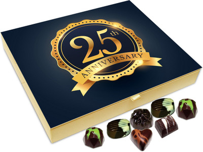 

Chocholik Gift Box - Happy 25th Anniversary Chocolate Box - 20pc Truffles(240 g)