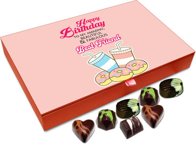 

Chocholik Gift Box - Happy Birthday My Best Friend Chocolate Box - 12pc Truffles(144 g)