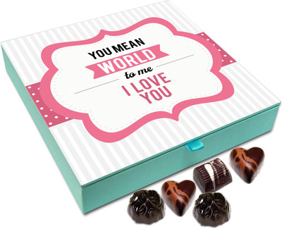 

Chocholik Gift Box -You Mean The World To Me Chocolate Box - 9pc Truffles(108 g)