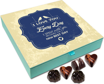 

Chocholik Gift Box -I Love You Every Day Chocolate Box - 9pc Truffles(108 g)