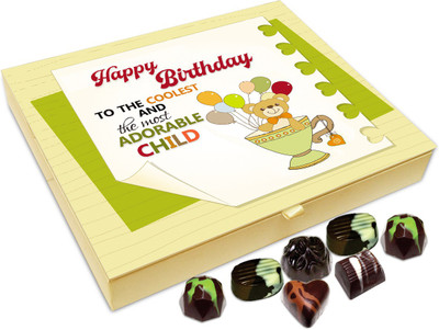 

Chocholik Gift Box - Happy Birthday To The Most Adorable Child Chocolate Box - 20pc Truffles(240 g)