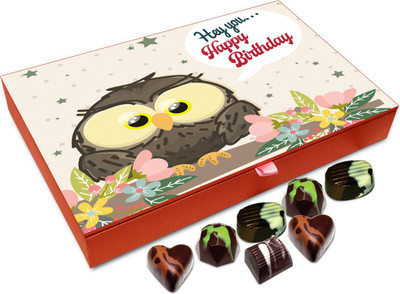 

Chocholik Gift Box - Hey You Happy Birthday Chocolate Box - 12pc Truffles(144 g)
