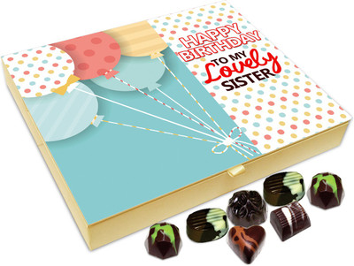 

Chocholik Gift Box - Happy Birthday To My Lovely Sister Chocolate Box - 20pc Truffles(240 g)