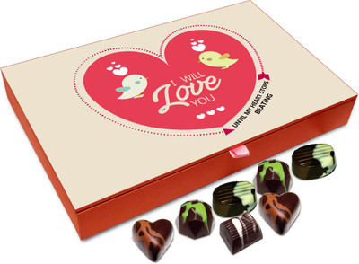 

Chocholik Gift Box - I Will Love You Until My Heart Stops Beating Chocolate Box - 12pc Truffles(144 g)