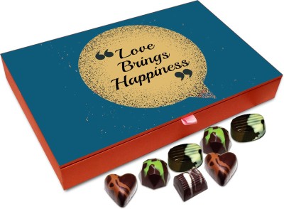 

Chocholik Gift Box -Love Brings Happiness Chocolate Box - 12pc Truffles(144 g)