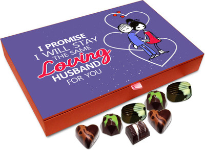 

Chocholik Gift Box - I Will Stay The Same Loving Husband Chocolate Box - 12pc Truffles(144 g)