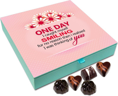 

Chocholik Gift Box -I Smile Because Of You Chocolate Box - 9pc Truffles(108 g)