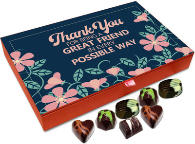 

Chocholik Gift Box - Thank You For Being A Great Friend Chocolate Box - 12pc Truffles(144 g)