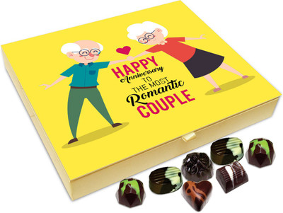 

Chocholik Gift Box - Happy Anniversary To The Most Romantic Couple Chocolate Box - 20pc Truffles(240 g)
