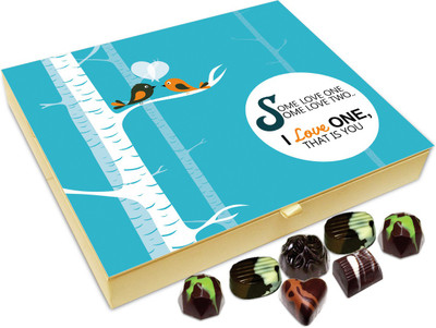

Chocholik Gift Box - I Love One That Is You Chocolate Box - 20pc Truffles(240 g)