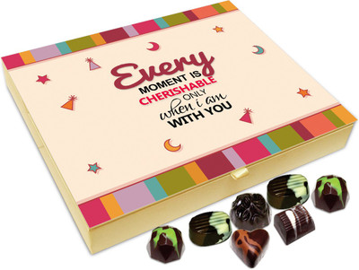 

Chocholik Gift Box - Every Moment Is Cherishable When I'm With You Chocolate Box - 20pc Truffles(240 g)