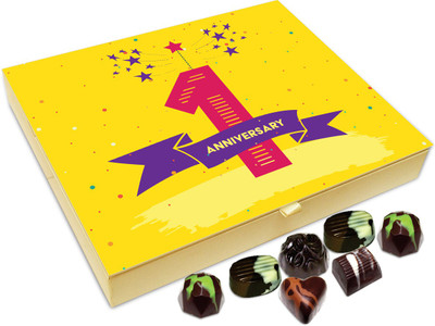 

Chocholik Gift Box - Happy 1st Anniversary Chocolate Box - 20pc Truffles(240 g)