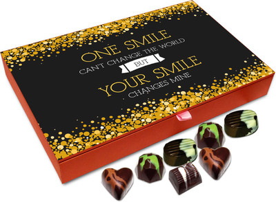

Chocholik Gift Box -Your Smile Changes My World Chocolate Box - 12pc Truffles(144 g)