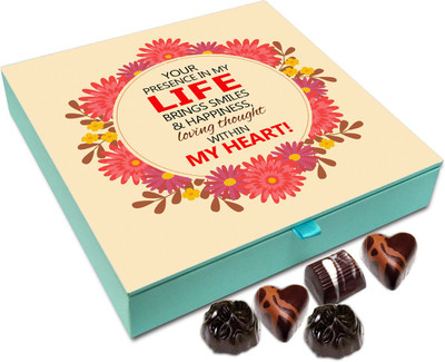 

Chocholik Gift Box -You Presence In My Life Brings Smile Chocolate Box - 9pc Truffles(108 g)