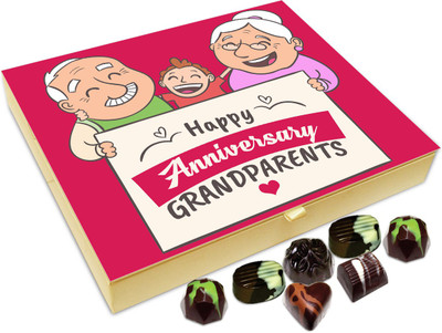 

Chocholik Gift Box - Happy Anniversary Dear Grandparents Chocolate Box - 20pc Truffles(240 g)