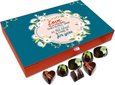 

Chocholik Gift Box -Love Is A Feeling That Is Felt Deep Chocolate Box - 12pc Truffles(144 g)
