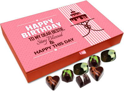 

Chocholik Gift Box -Happy Birthday To My Dear Bestie Chocolate Box - 12pc Truffles(144 g)
