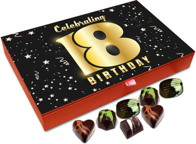 

Chocholik Gift Box -Celebrating 18th Birthday Chocolate Box - 12pc Truffles(144 g)