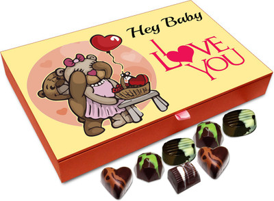 

Chocholik Gift Box - Hey Baby I Love You Chocolate Box - 12pc Truffles(144 g)