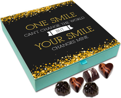 

Chocholik Gift Box -Your Smile Changes My World Chocolate Box - 9pc Truffles(108 g)