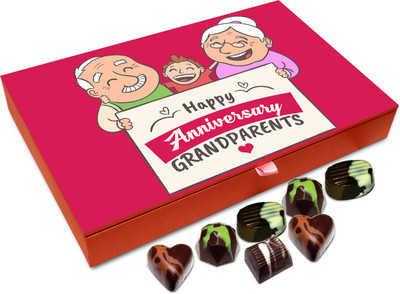 

Chocholik Gift Box - Happy Anniversary Dear Grandparents Chocolate Box - 12pc Truffles(144 g)