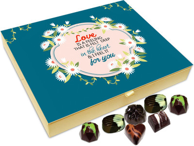 

Chocholik Gift Box -Love Is A Feeling That Is Felt Deep Chocolate Box - 20pc Truffles(240 g)