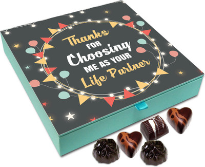 

Chocholik Gift Box - Thanks For Choosing Me As Life Partner Chocolate Box - 9pc Truffles(108 g)
