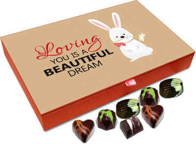 

Chocholik Gift Box - Loving You Is A Beautiful Dream Chocolate Box - 12pc Truffles(144 g)