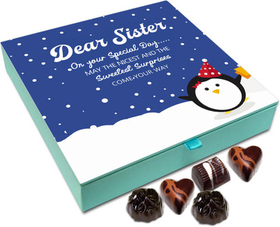 

Chocholik Gift Box - Sweet Surprise For Sister Chocolate Box - 9pc Truffles(108 g)