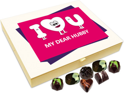 Chocholik Gift Box - I Love You My Dear Husband Chocolate Box - 20pc Truffles(240 g)
