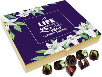 

Chocholik Gift Box -Life Without Love Is Year Without Summer Chocolate Box - 20pc Truffles(240 g)